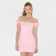 Wild Fable Women's Off the Shoulder Bow Short Sleeve Mini A-Line Dress Open Box
