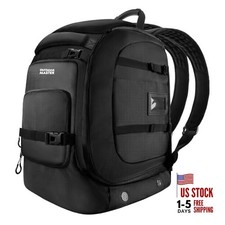 Ski Boot Bag, 65L Waterproof Ski Snowboard Boots Shoulder Pad Dark Black