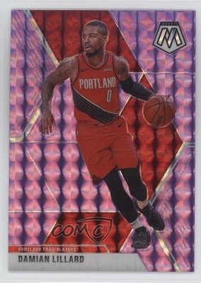 2019-20 Panini Mosaic Purple Prizm 10/49 Damian Lillard #5 4at