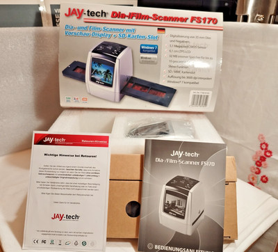 Jay-tech Dia-Scanner Film-Scanner FS170 - Ideal für Windows 7 + Vista in OVP
