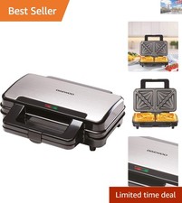 900W Deep Fill Sandwich Toaster with Non-Stick Plates & Cool-Touch Handle
