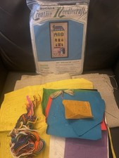 Vtg Bucilla Needlecraft Creative Stitchery BISTRO Kit 8163 OPEN Partial MCM