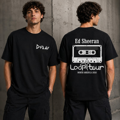 Vintage Ed Sheeran Shirt Loop Tour 2026 North America Concert Cassette Men Tee