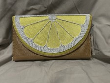 Folding Makeup Bag Case w/ Mirror, Lemon Slic...