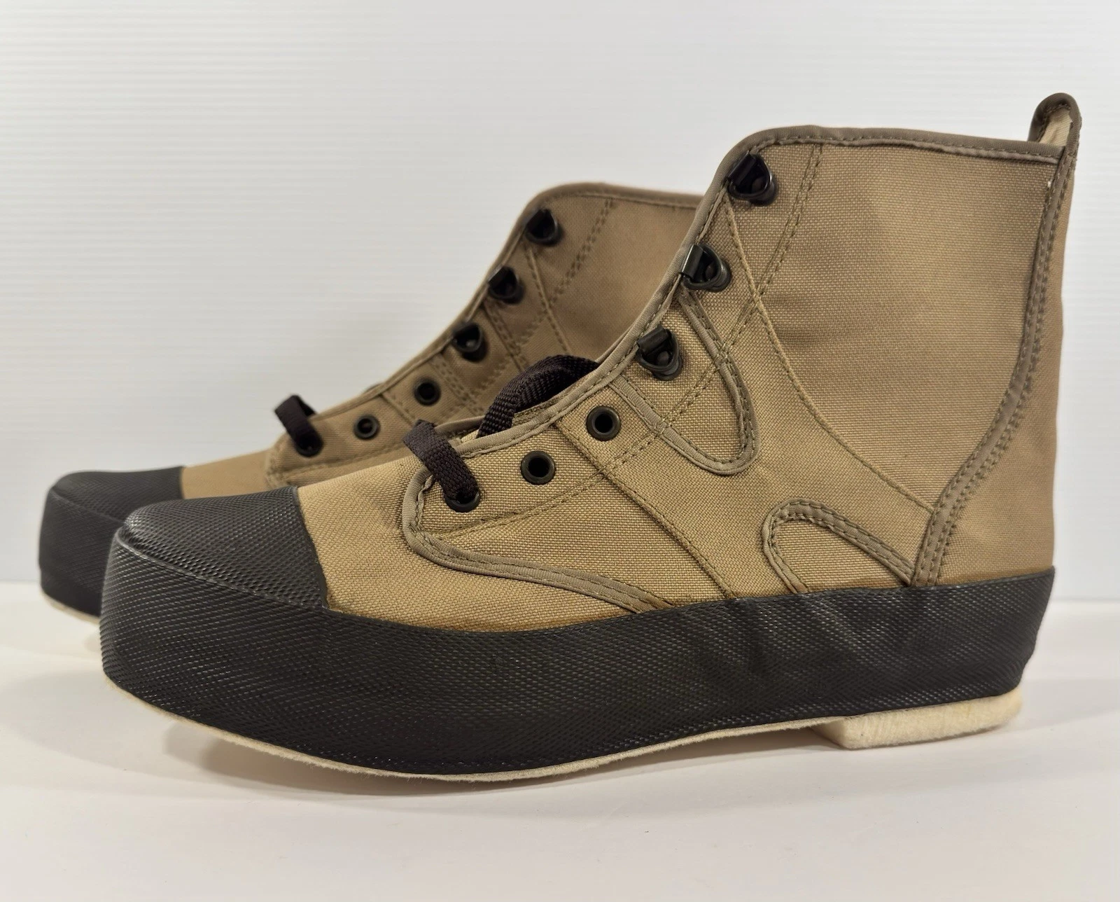 Orvis Canvas Fly Fishing Wading Boots Khaki Canvas Felt Bottom Men’s Size 11