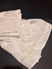 Beautiful Dust Ruffle Bed Skirt 100 Cotton White Cotton Lace Trim Twin