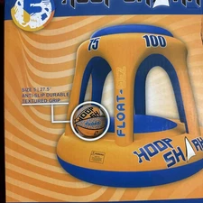 Swimming Pool Basketball Hoop Set by Hoop Shark - Orange/Blue - Inflatable Ho...