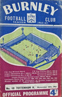 Burnley v Tottenham Hotspur programme 1962/63 Season