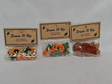 Lot of 3 Dress It Up Buttons, Fall Collection Autumn Bounty Pick a Pumpkin