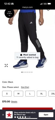 Adidas Own The Running Astro Mens XL Black/White/Gray pants GT8937