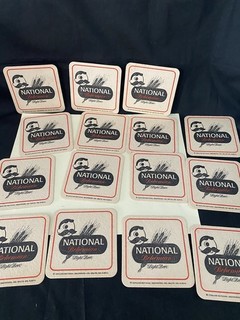 National Bohemian Light Beer Carling Brewing Co 15 Vintage Cardboard Coasters