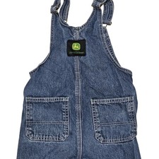 John Deere Denim BIB Overalls Kids 4T Pockets Farm Outdoors Country Tractor Jean