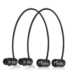 2-Pack 3-Pin XLR Female to 3-Pin XLR Male Adjustable-Angle Low-Profile Cables...