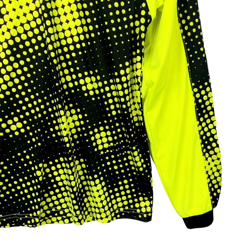 Camiseta de portero de fútbol acolchada amarilla neón grande para hombre Vizari juvenil Foto 4 de 4