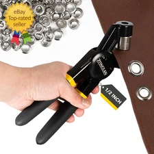 Heavy Duty Grommet Tool Kit with 1/2 Inch Die and 300 Sets of 12MM Grommets,Hand