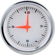 Speedway White Face Dash Clock 2-116 Inch