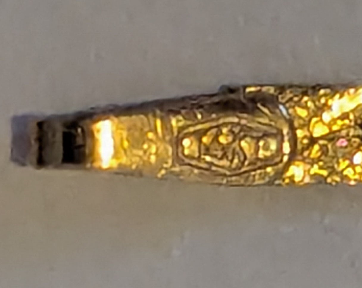 Estate Designer Signed Solid 14kt Yellow Gold 7” … - image 7