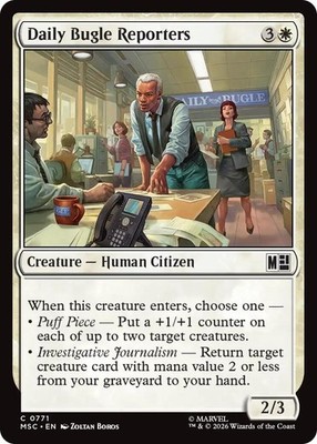 Daily Bugle Reporters #771 *Foil* (NM) Commander: Marvel Super Heroes (MSC) MTG