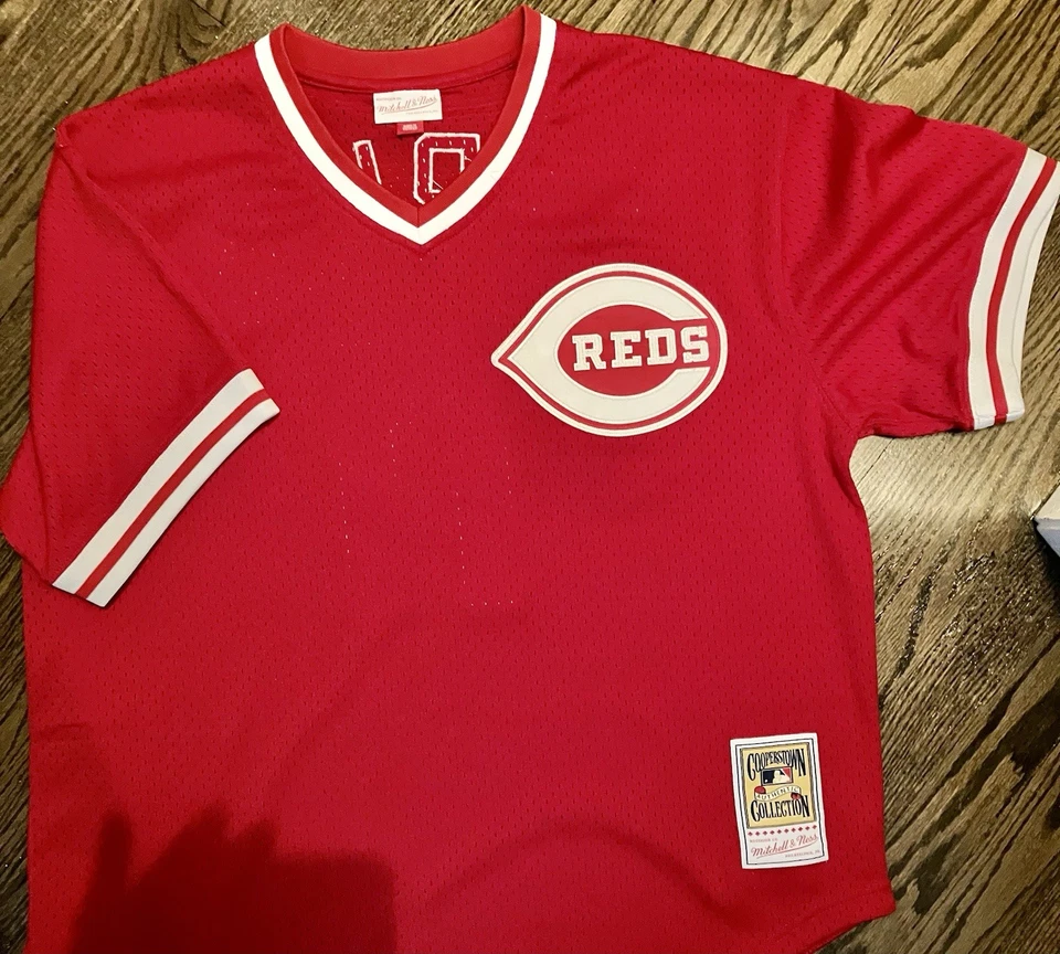 Cincinnati Reds MLB Jersey Barry Larkin Hall Of Fame Cooperstown Mitchell Ness - Image 2 of 4