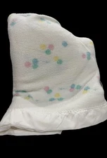 Baby Morgan Vintage Cozy 100% Orlon Balloon Print Satin Edge Made in USA