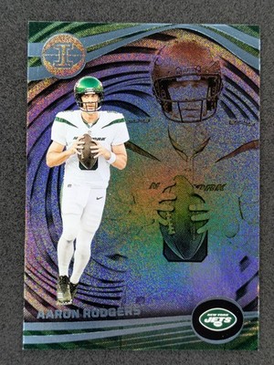 2023 Illusions #99 Aaron Rodgers Emerald Trophy Collection Jets Card