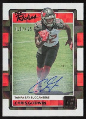 2017 Donruss The Rookies Autographs #/499 Chris Godwin #22 Tampa Bay Buccaneers