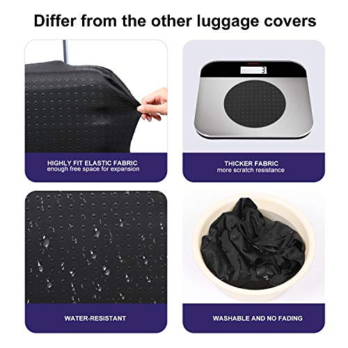 Travel Suitcase Protector elastic sleeve S(Fits to 19"-20" Trolley Case) Black - Bild 5 von 7