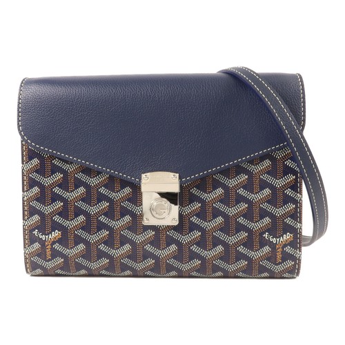GOYARD SHW ChyprePM Shoulder Bag Coated Canvas Navy