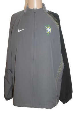 Nike Brasilien Brazil Herren Warm Up Anthem Hymnen Jacke Grau Schwarz Größe XL