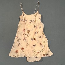 Floral Mini Dress Size 10 Spaghetti Strap Babydoll Cottagecore Asymmetrical