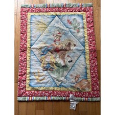 Vintage Western Cowboy Teddy Bear Baby Nursery Quilt and Diaper Stacker Set