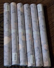 Wallpaper 17. 7" x 197" 6 Rolls Peel And Stick Vinyl Floral Print NEW