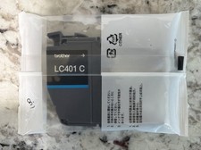 Genuine OEM Brother LC401 C, Cyan Blue Standard Yield Ink Cartridge