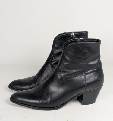 Polo Ralph Lauren Boots Women 9 Black Lucille Leather Western Boot Portugal