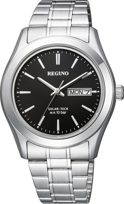 Unbenutzte CITIZEN REGUNO KM1-211-51 Schwarz Solar Herrenuhr in Box
