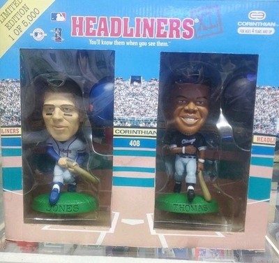 1998 Chipper Jones Frank Thomas MLB Headliners XL Braves White Sox Figurines Box