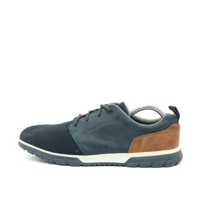 Bugatti Herren Sneaker Blau Wildleder Mesh Schuh Low-Top Freizeit EU 42