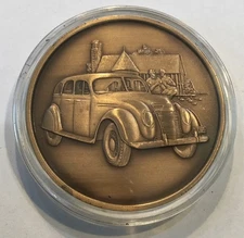 Greatest Classic Cars Chrysler Corporation Airflow Sedan Automobile Coin Medal