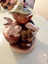 Goebel HUMMEL ORIGINAL ORIGINAL BASESTAMPED+SIGNED Junge mit Hasen