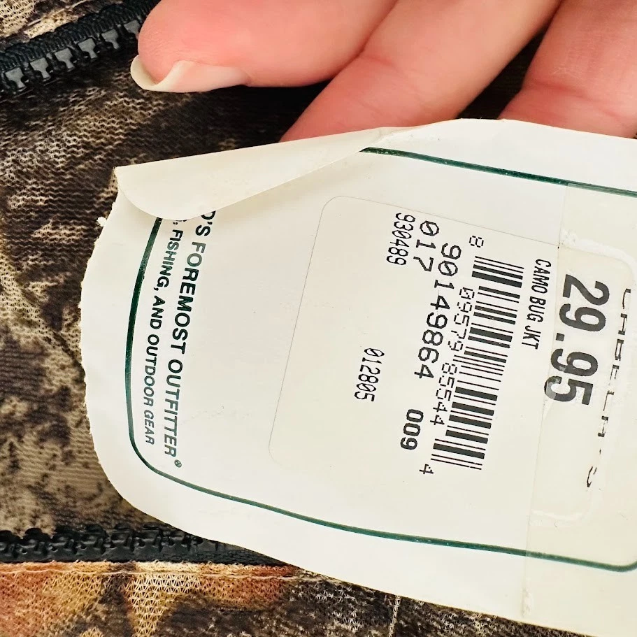 Cabela's Camo Bug Protection Zip Up Camo Mesh Jacket XL w/ Attached Face Cover - Image 4 of 4