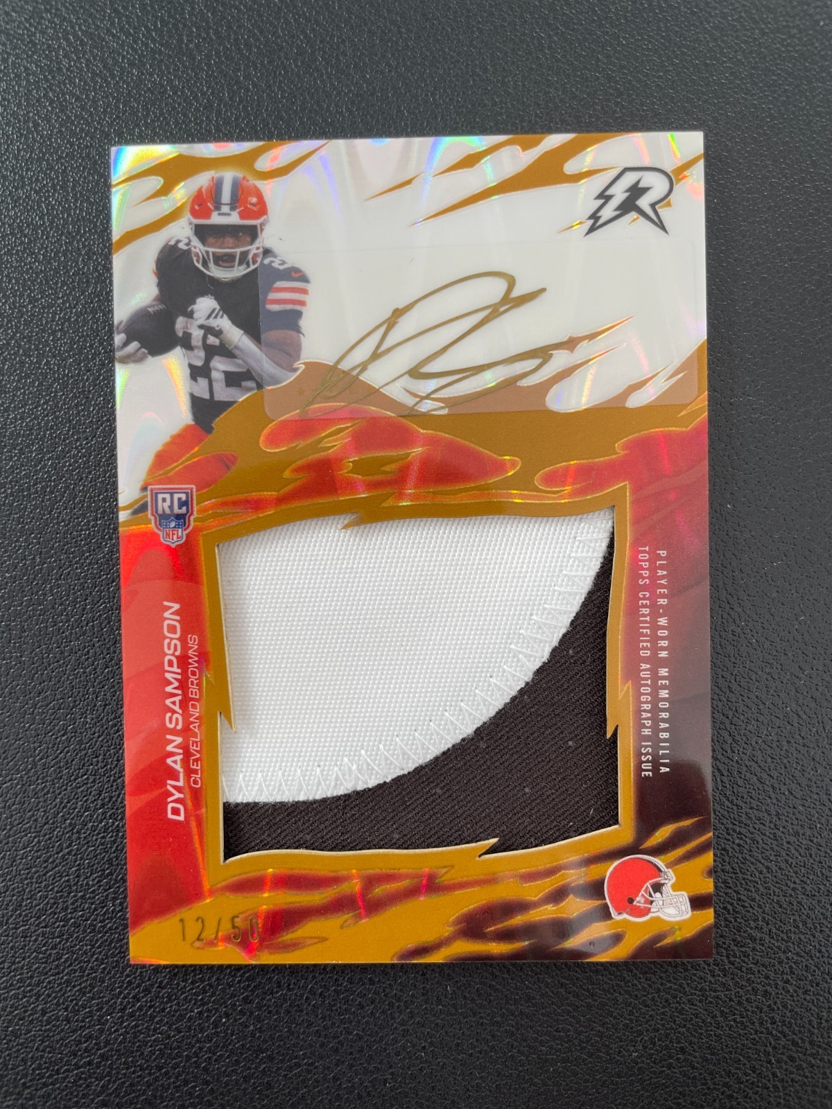Dylan Sampson 2025 Topps Resurgence Resurgence Rookie Relic Signatures #RRSDS Power Surge Gold