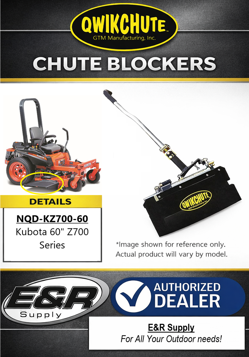Qwikchute Chute Blocker for Kubota Z700 Series 60