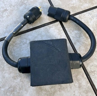 Leviton Lex 4 Plex Receptacle Outlet 15A Edison Feed Thru Quad Box Adapter