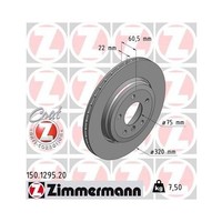 Zimmermann 150.1295.20 Bremsscheibe Hinterachse FüR Bmw