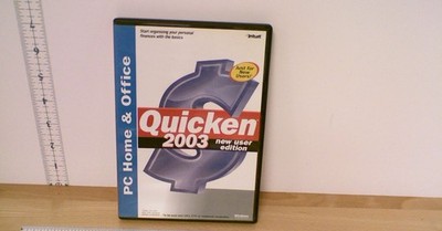 Intuit Quicken 2003 New User Edition Software CD-ROM WINDOWS 95 98 XP New 