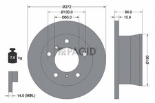 2x PAGID Bremsscheibe 54376NC für VW LT 28 46 2 2DC 2DF 2DG 2DL 2DM 35 Bus 2DB