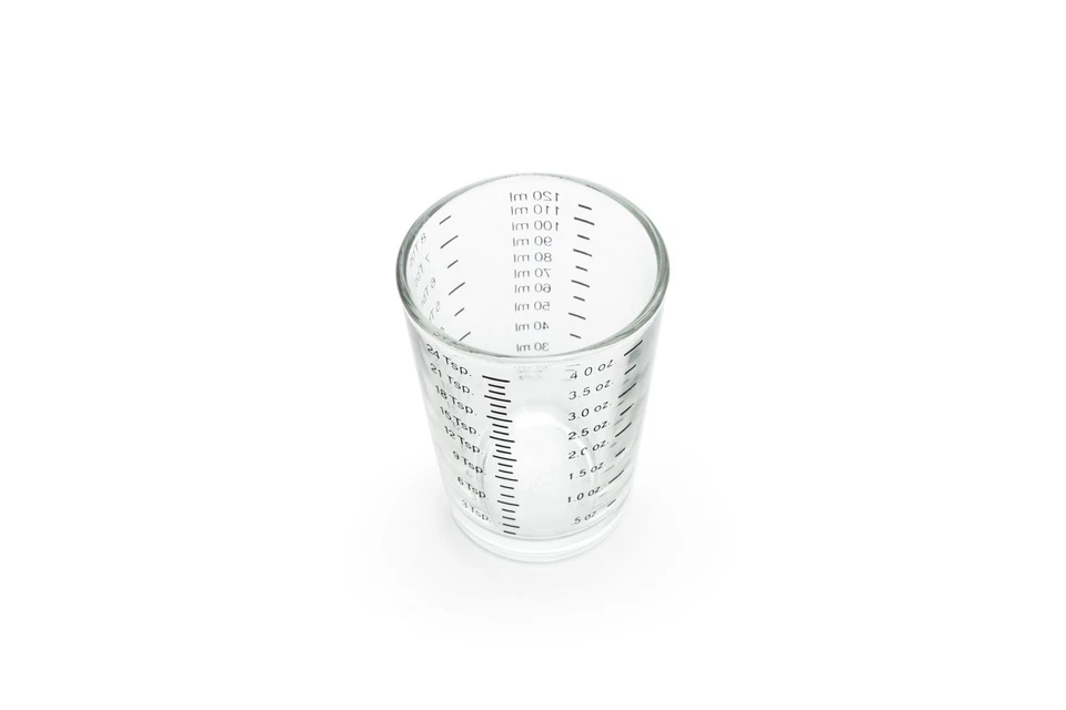 Mini vaso de medición líquido y seco multiusos, juego de 2 tazas de 4 onzas... Foto 2 de 4