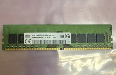 Memoria RAM de escritorio Hynix 32 GB DDR4 3200 MHz PC4-25600 2Rx8 DIMM HMAA4GU6AJR8N-XN Foto 1 de 4
