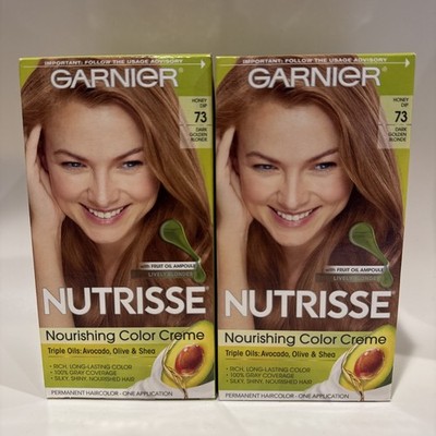 Garnier Nutrisse Creme Nourish Permanent Hair Color 73 Dark Golden Blonde 2 Pack