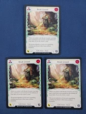 FAB Break Ground Yellow x3 ELE132 1st Edition Flesh and Blood 2021 NM